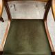 Wood and green velvet office chair