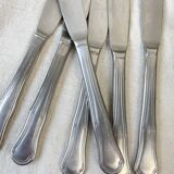 6 vintage stainless steel knives made in France
