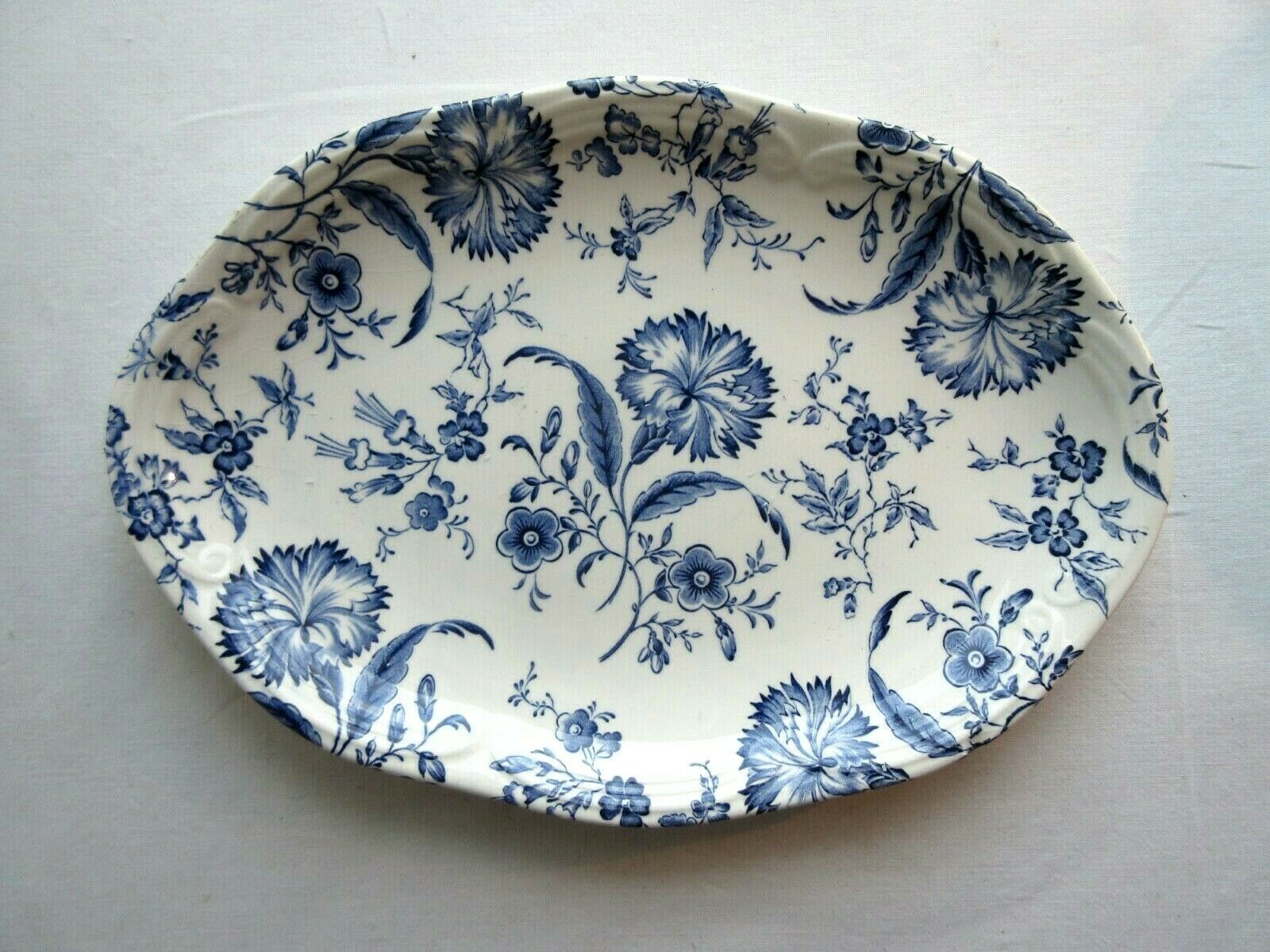 2 oval ravines Gien art deco model eyelets in blue