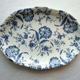 2 oval ravines Gien art deco model eyelets in blue