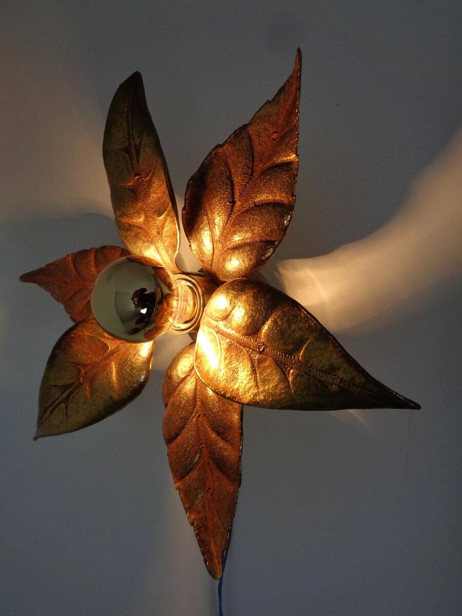 Hollywood Regency Wall Lamp by Willy Daro for Massive, Belgium, 1970s
