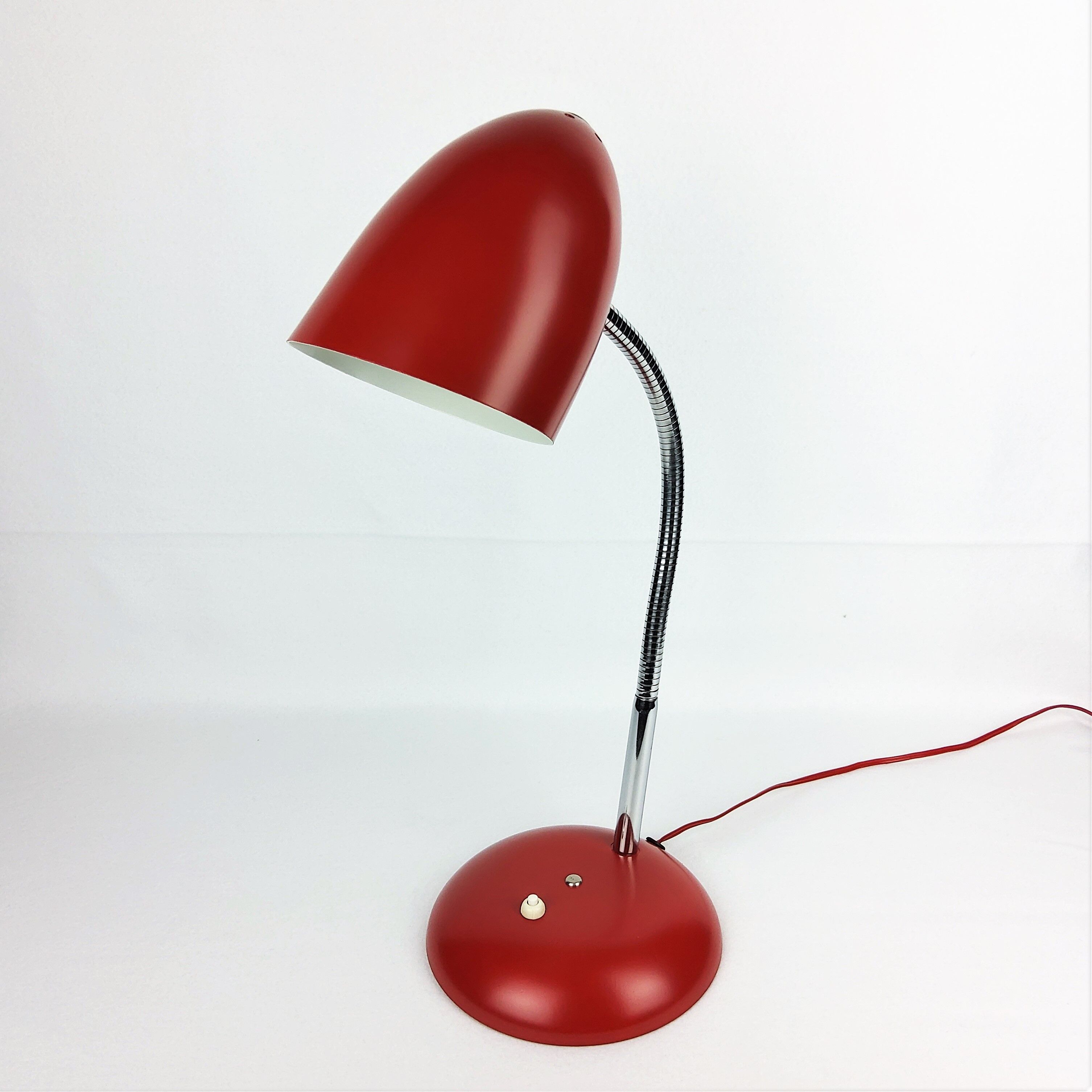 Vintage lamp red metal 1950