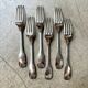 6 Christofle silver-plated forks, shell design