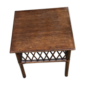 Rattan side table