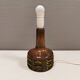 Ceramic/stoneware table lamp, Danish from the 1970s-1980s, earth and green colors