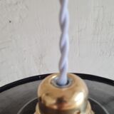 Black enamelled pendant lamp 1950