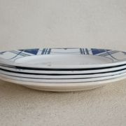 Lot de 5 assiettes terre de fer dépareillées
