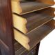 Rare workbook has curtain cosmos end mahogany XIX notary