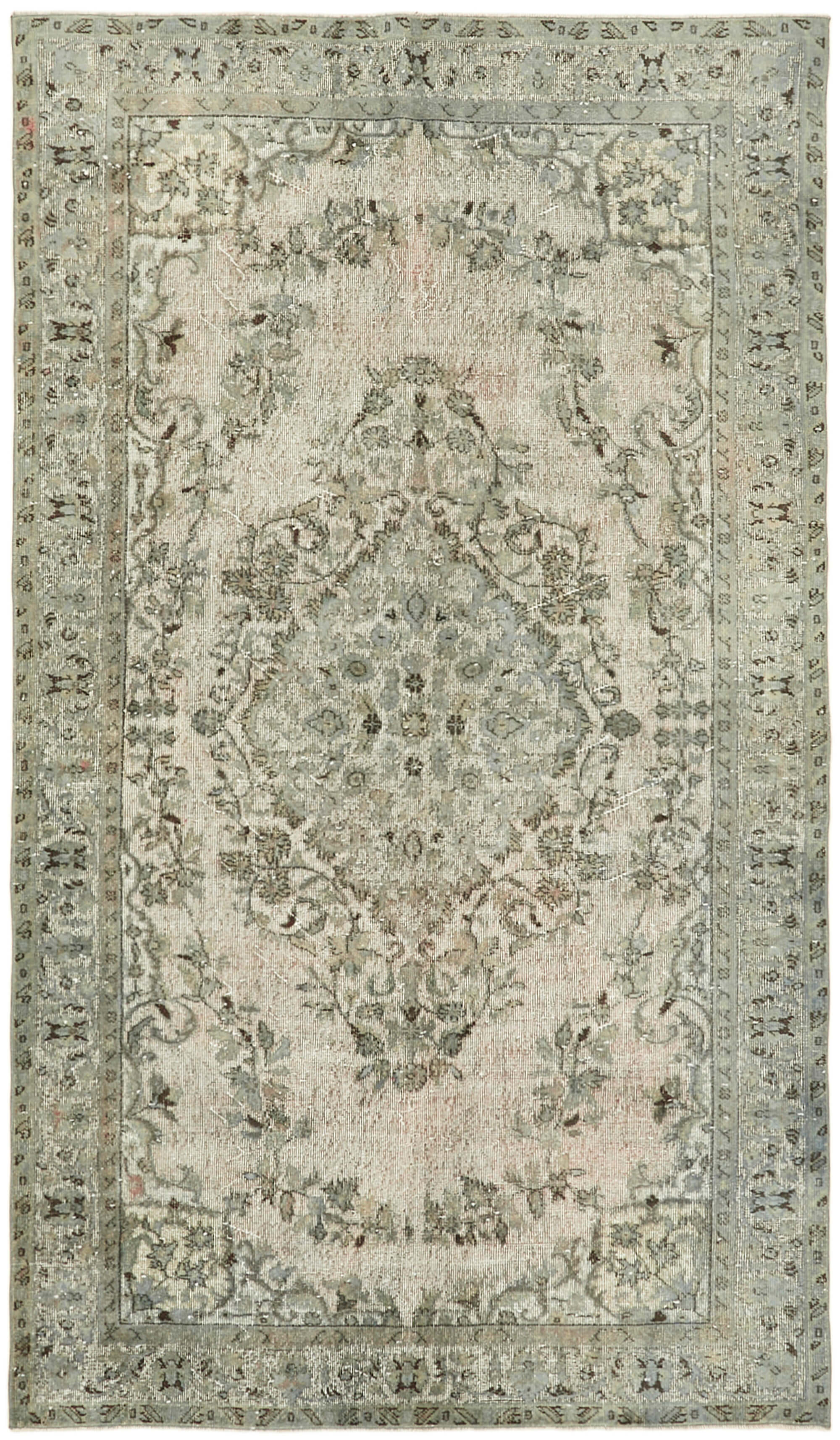 Handmade Contemporary Anatolian 1970s 173 cm x 291 cm Grey Carpet