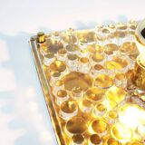 Large vintage murano glass flush mount light by Neuhauss