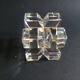 Two old vintage crystal cubes made in France