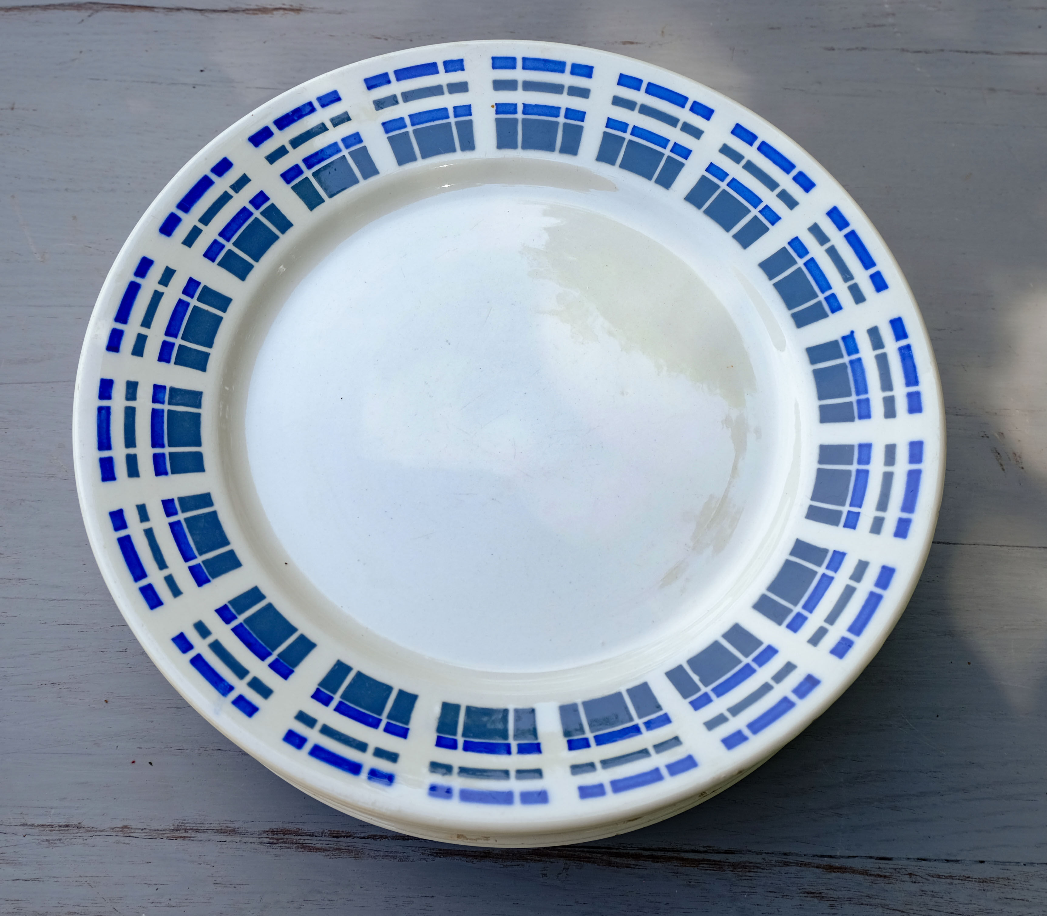 Flat plates faience Badonvillier