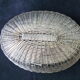 Breadbasket, braided silver metal banette 25 cm