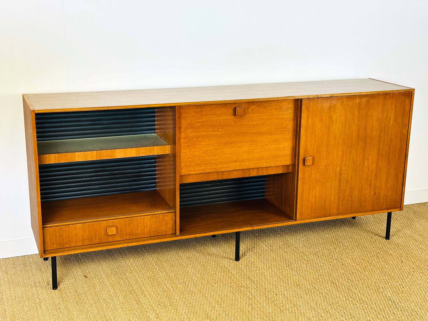 1960s high Scandinavian teak sideboard