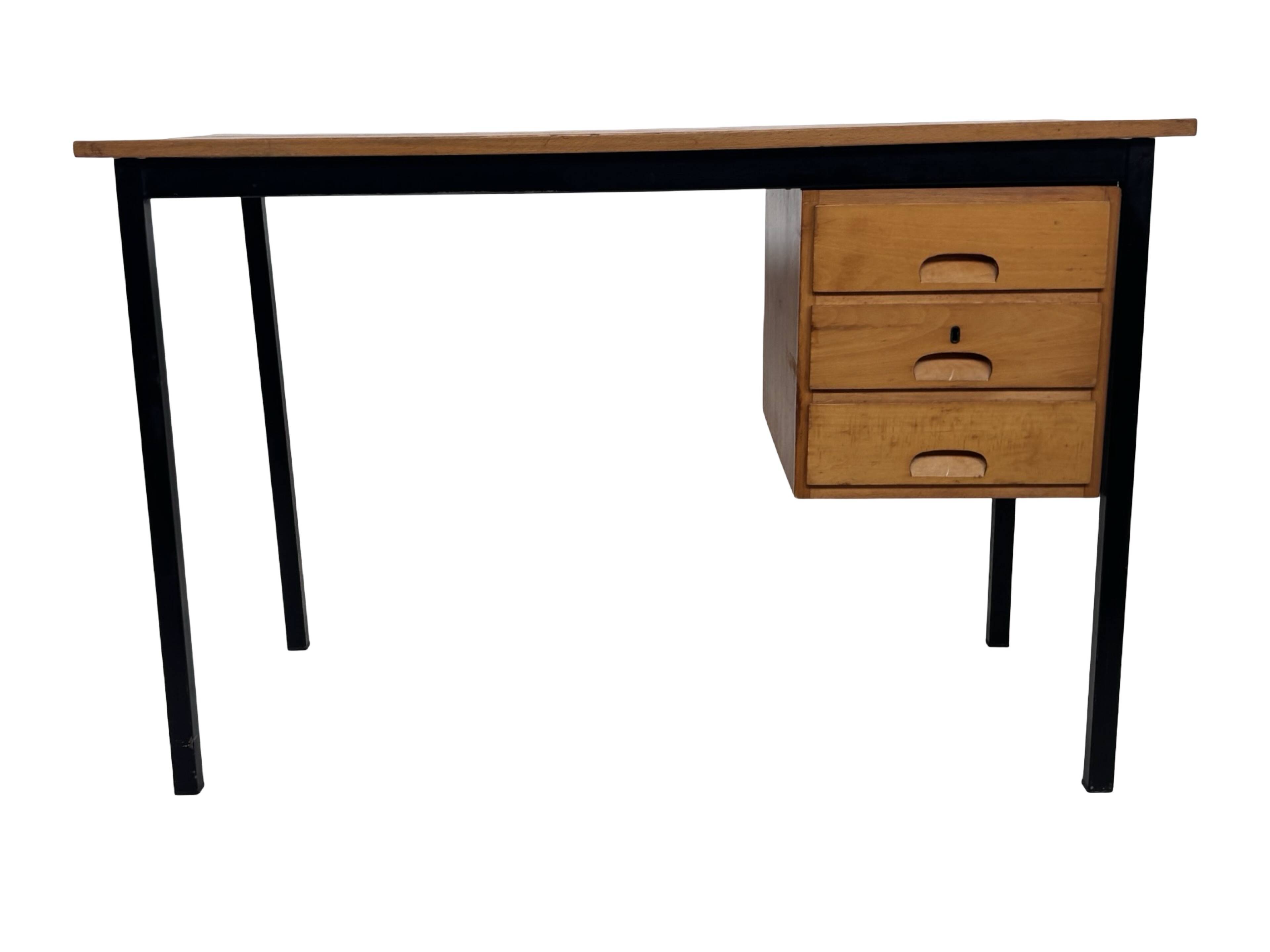 Vintage Desk 1960s Design Workspace with drawers