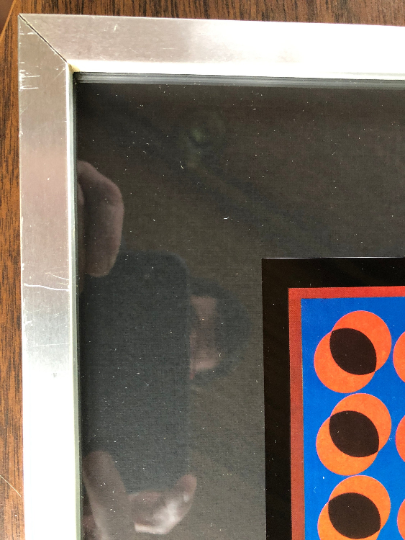 Vintage, Victor Vasarely Op Art print circa 70's