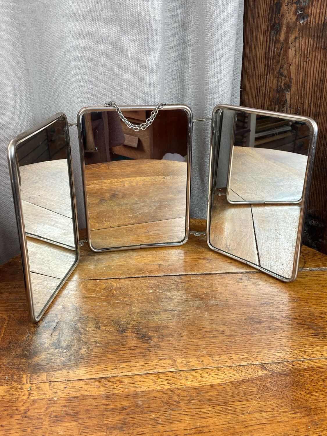 Barber mirror, triptych, 1950s