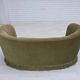 1960s, Danish 2-seater "Banana" sofa, original green furniture velour.