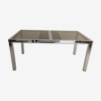 Milo Baughman extendable dining table Chrome-1970