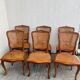 Set of 6 Cane Chairs in Louis XV style