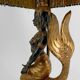 Sculptural Lamp in Bronze with double green and gold patina, Suvannamaccha