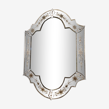 Venetian mirror beveled nineteenth century Napoleon III