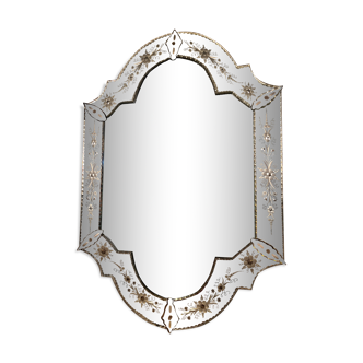 Venetian mirror beveled nineteenth century Napoleon III