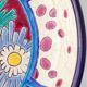Enamelled cloisonné bowl Art Deco from Longwy, France with daisies, 1930.