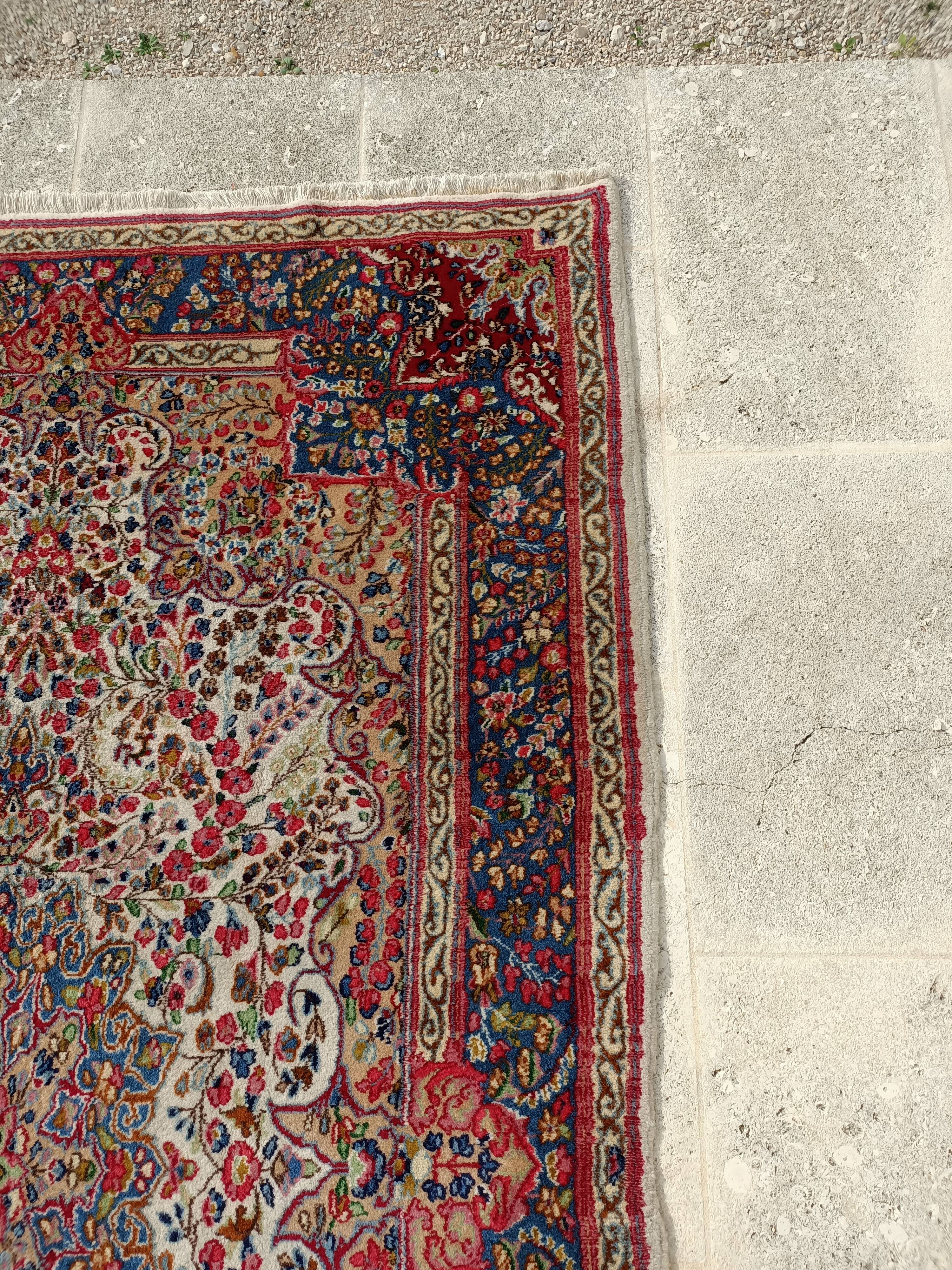 Kirman carpet 243x143 old