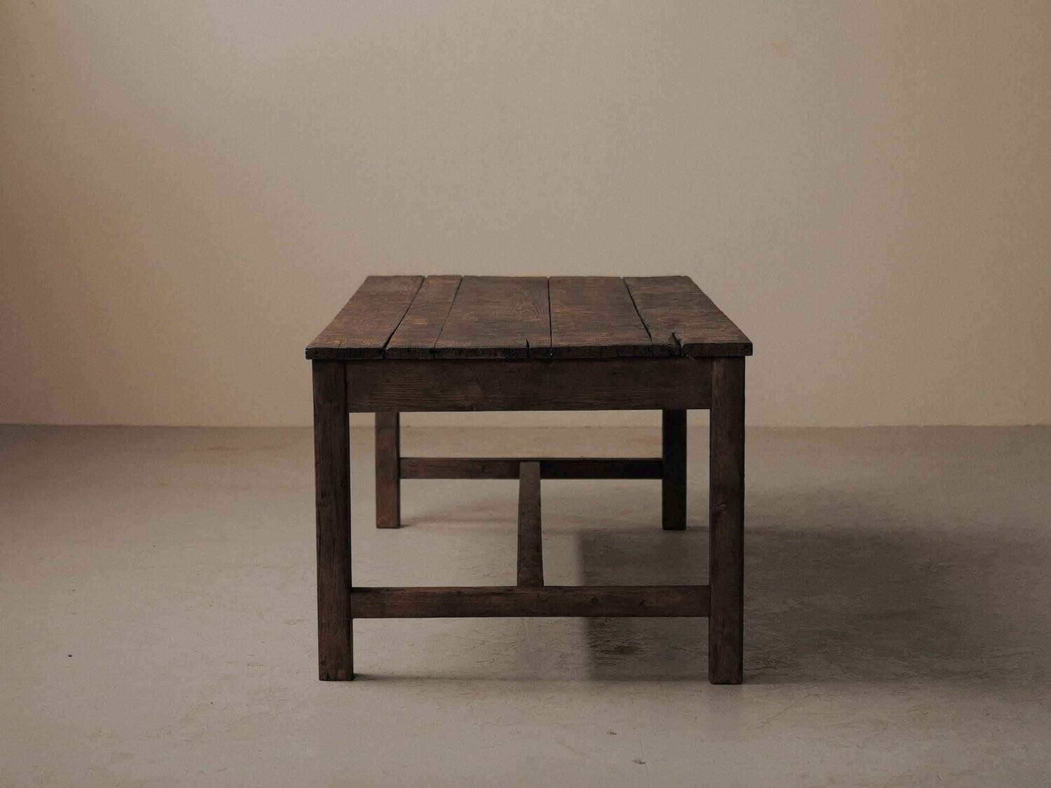 Table de ferme en pin massif, vers 1900