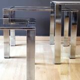 3 Chrome Coffee Tables Design 70s' Italy