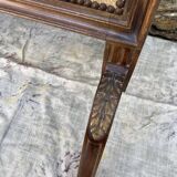 Wooden and embroidered fabric fireplace screen 94X62