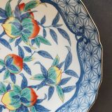 Pair of Asian plates decoration pomegranates