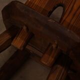 Mid-century Swedish ensemble, set of 4 "Sports Cabin" chairs handmade in pine, 1940s.