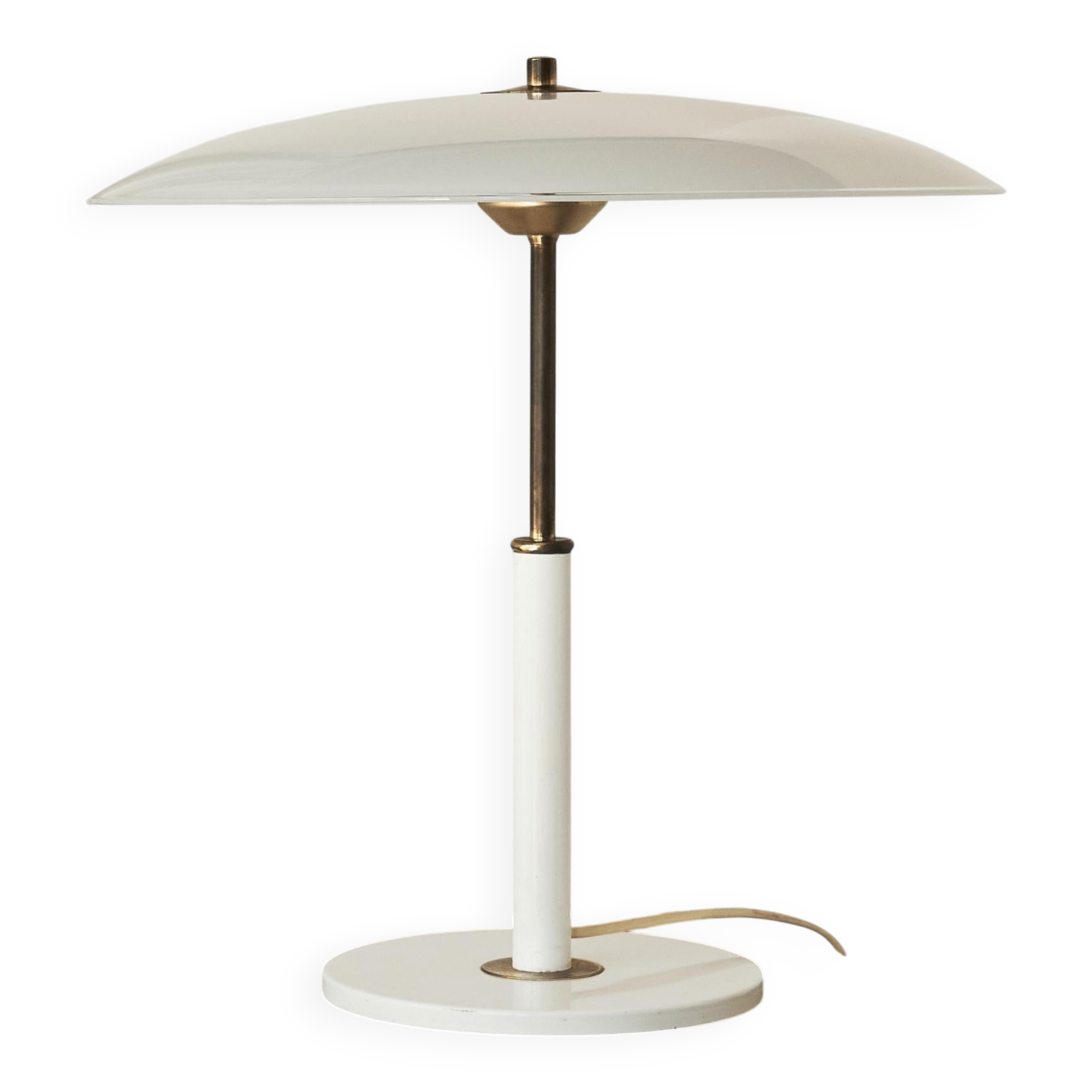 Solist table lamp in metal, brass and opal glass IKEA, 1990