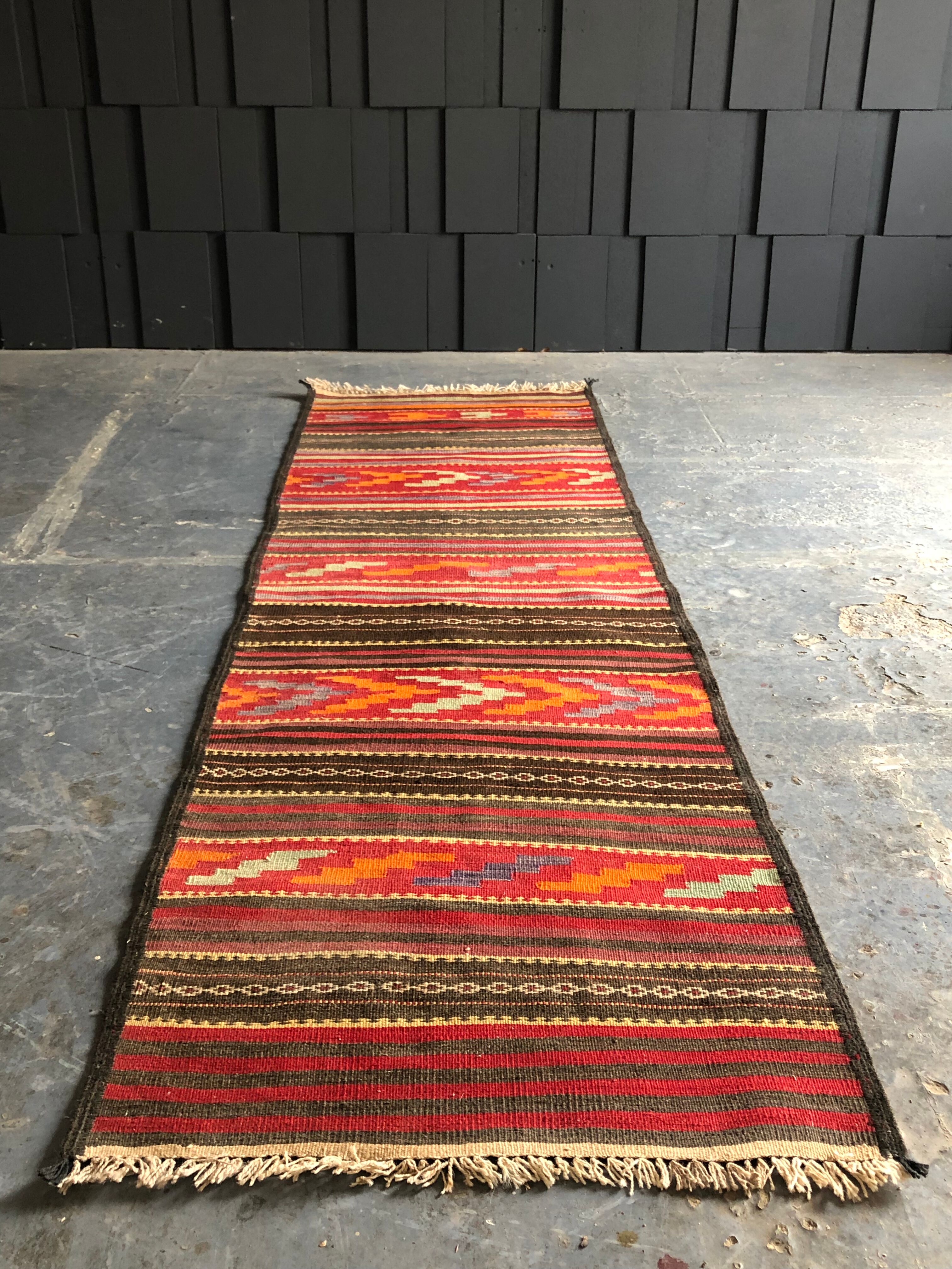 Old oriental corridor carpet 244x72