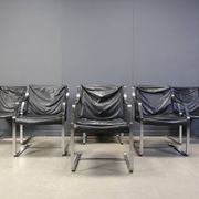 Set of 6 Rudolf Glatzel armchairs for Knoll Art Collection, 1980s