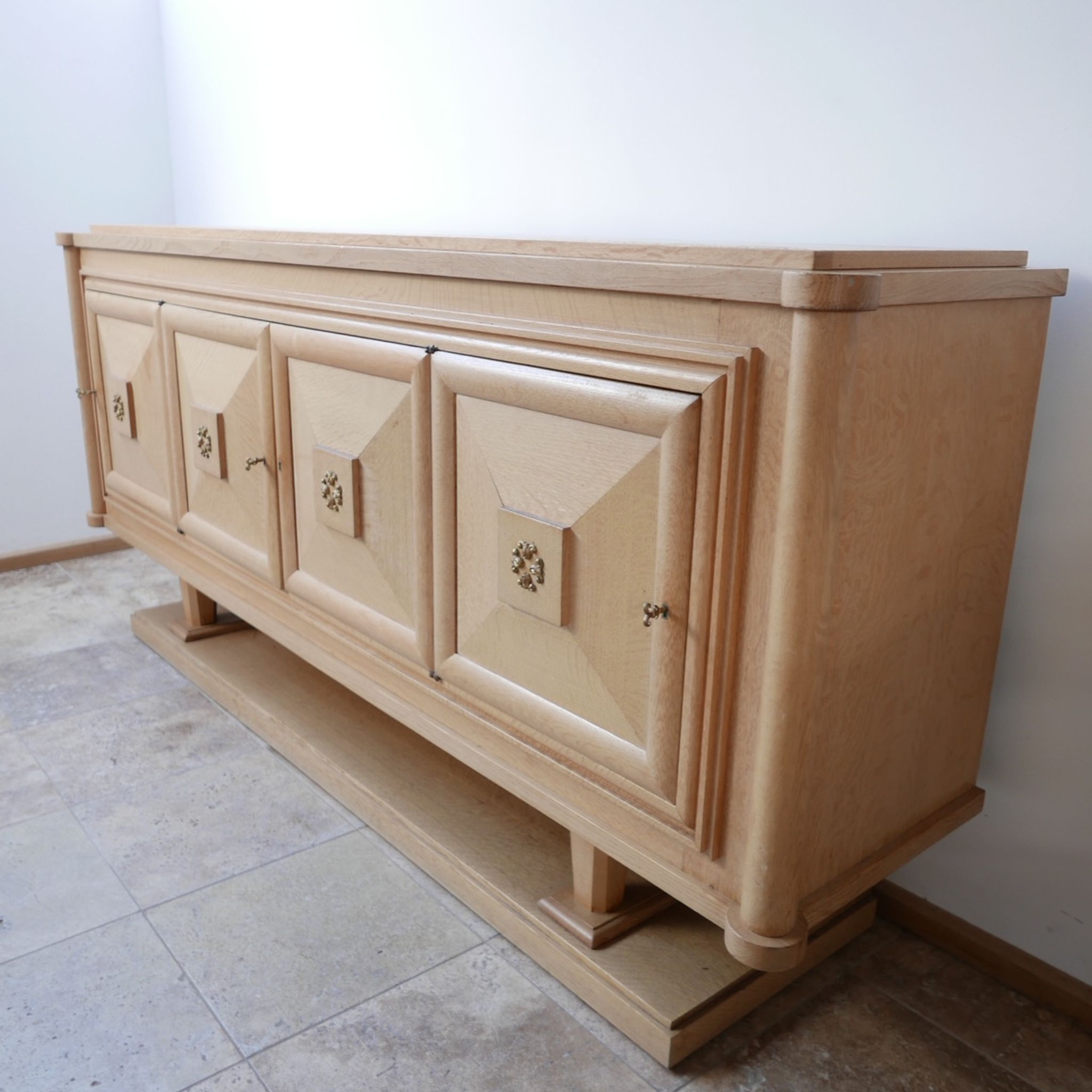 Mid-century blonde french credenza