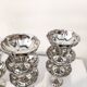 12 shiny high sorbet cups in stainless steel chrome