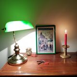 Green banker lamp