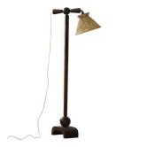 Scandinavian Funkis floor lamp with original shade, Denmark, Art Deco, 1930s