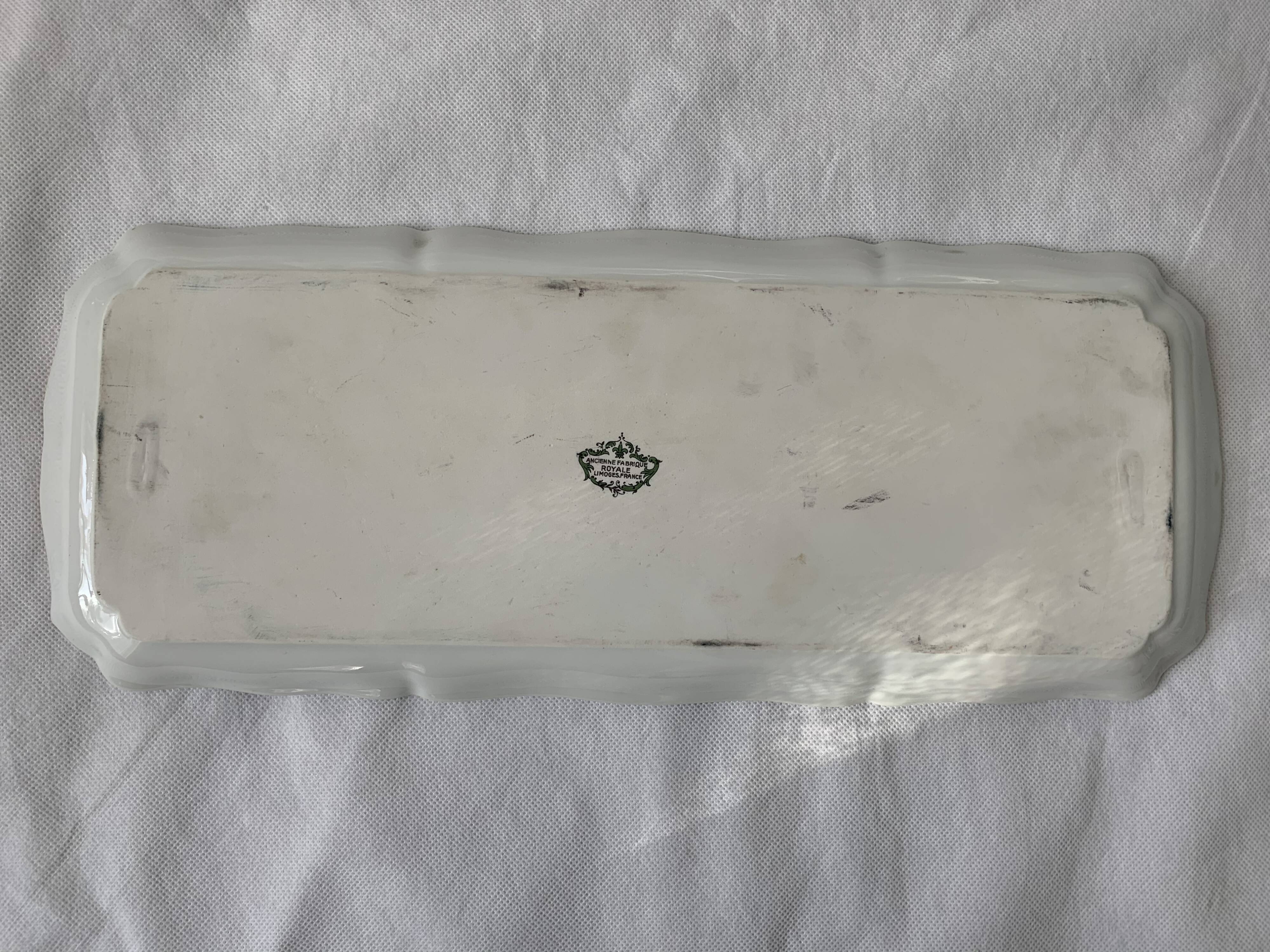 Ancient Royal Factory of Limoges Gold Porcelain Cake