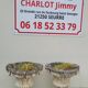 Pair of planter vases decorated with faces in reconstituted stone 1950s