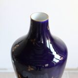 Vase in blue porcelain of Sèvres early twentieth century, 48 cm