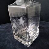 Crystal whiskey decanter Vine leaf decoration