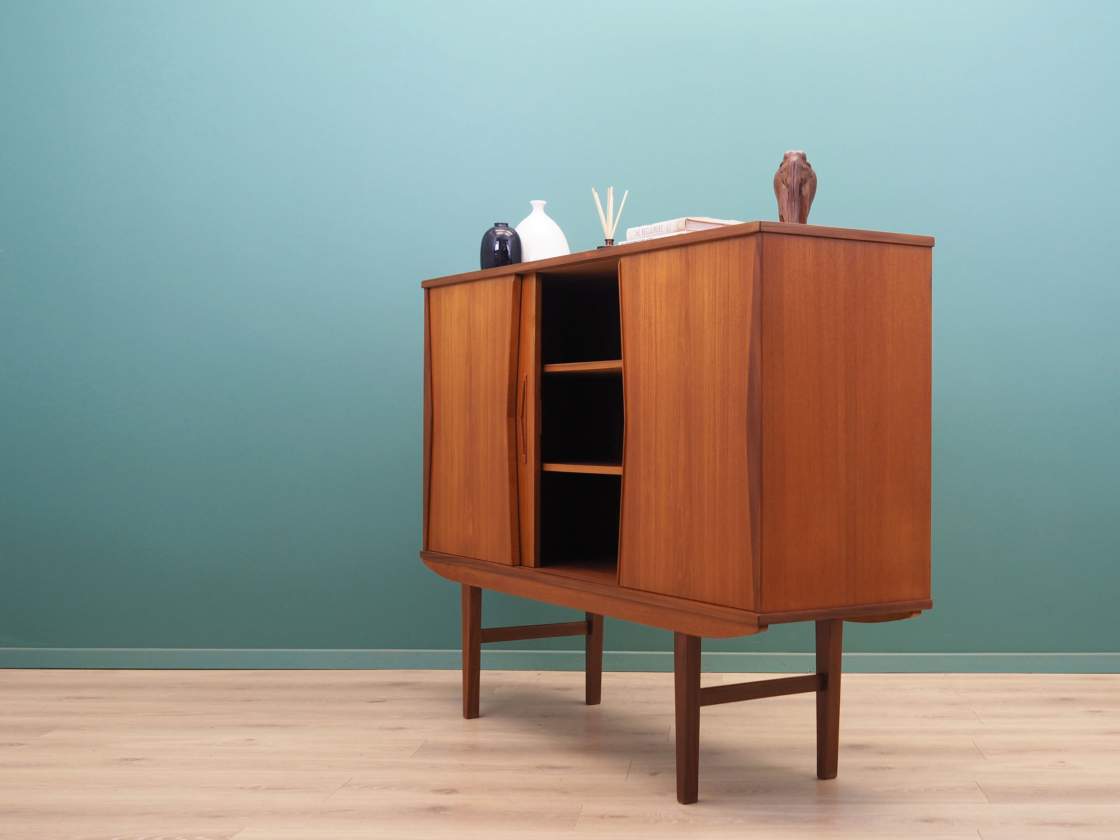 Teak highboard, Danish design, 1960s, production: Denmark