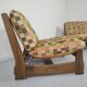 Paire de fauteuils vintage en chêne années 70