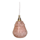Vintage tulip pendant light in pink Clichy glass