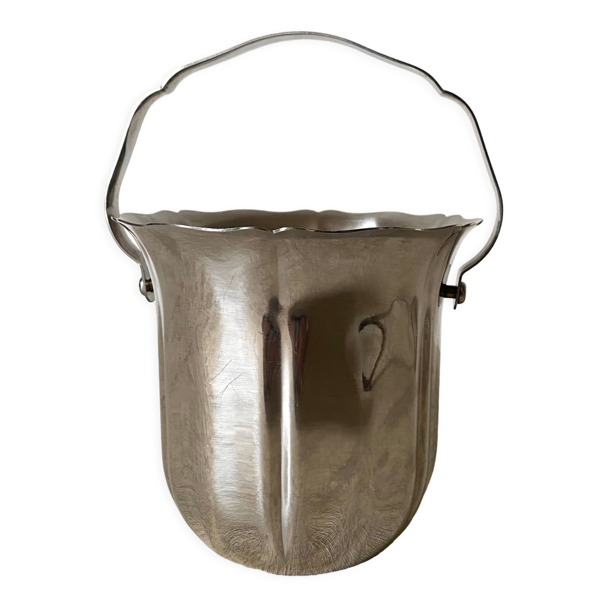 Ice bucket Guy Degrenne stainless steel 80s