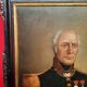 Peinture à l'huile d'un soldat antique du XIXe siècle en uniforme militaire